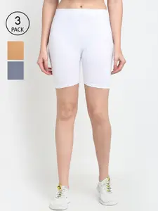 Jinfo Women White Cycling Shorts