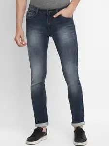 Turtle Men Blue Narrow Tapered Fit Heavy Fade Jeans