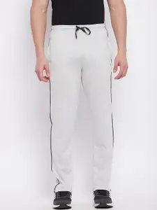 NEVA Men Grey Solid Cotton Regular Track Pants