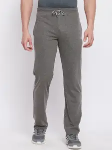 NEVA Men Grey Solid Cotton Track Pants
