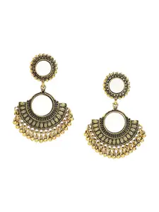 Blisscovered Gold-Toned Contemporary Drop Earrings