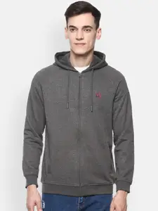 Van Heusen Sport Men Grey Hooded Sweatshirt