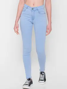 ZOLA Women Turquoise Blue Skinny Fit Jeans