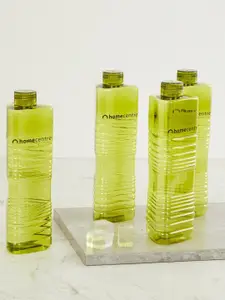 Home Centre Set of 4 Green Solid Water Bottle