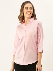 ZOLA Pink Lightweight Cotton Formal Shirt