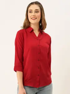 ZOLA Women Red Formal Shirt