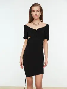Trendyol Women Black Solid Bodycon Dress