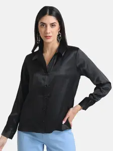 Kazo Women Black Formal Shirt