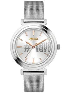 Helix Women Brass Printed Dial & Leather Straps Analogue Watch TW045HL04