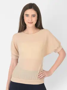 Latin Quarters Peach-Coloured Shimmery Top