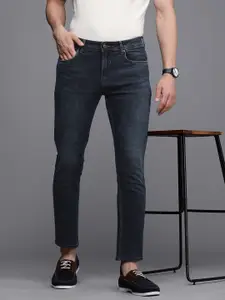 Louis Philippe Jeans Men Navy Blue Slim Fit Low-Rise Stretchable Jeans