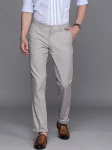 Louis Philippe Sport Men Grey Slim Fit Trousers