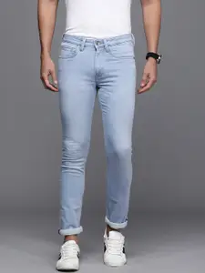 Louis Philippe Jeans Men Blue Super Slim Fit Low-Rise Stretchable Jeans