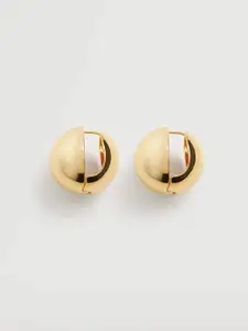 MANGO Gold-Toned Spherical Drop Earrings