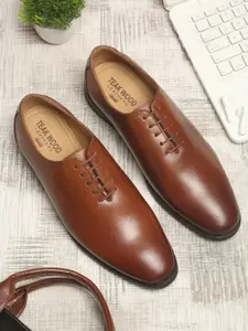 Teakwood Leathers Men Tan Brown Genuine Leather Formal Oxford Shoes