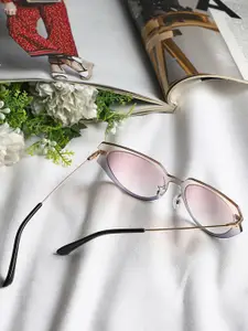 Bellofox Women Purple Lens & Gold-Toned Cateye Sunglasses BS1731-0422