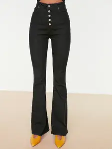 Trendyol Women Black Bootcut High-Rise Stretchable Jeans