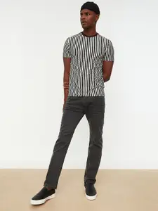 Trendyol Men Charcoal Grey Stretchable Jeans