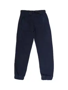 V-Mart Boys Navy Blue Solid Track Pants