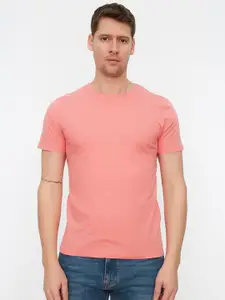 Trendyol Men Pink Pure Cotton T-shirt