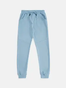 Pantaloons Junior Boys Blue Solid Cotton Joggers