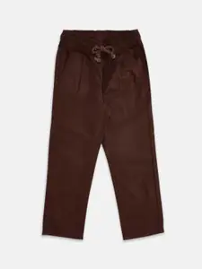 Pantaloons Junior Boys Brown Cotton Trousers