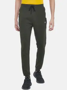 Ajile by Pantaloons Men Olive Green Solid Cotton Joggers