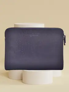 OLIVE MIST Unisex Blue Leather Laptop Sleeve