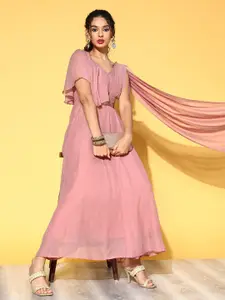 Shae by SASSAFRAS Rose Ethnic Belted Maxi Dress