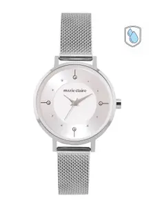 Marie Claire Women White Dial & Silver Toned Stainless Steel Analogue Watch MC22/023-A