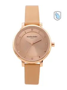 Marie Claire Women Gold-Toned Analogue Watch MC22028