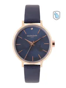 Marie Claire Women Blue Solid Analogue Watch MC22025