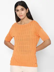 Allen Solly Woman Orange Extended Sleeves Top