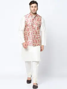 Kaifoo Men White Kurta with Churidar