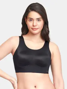 Amante Solid Non Padded Wirefree Skins Support Scoop Neck Slip-On Bra - BRA83501