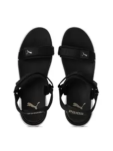 Puma Women Black & White Sports Sandals