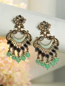 Priyaasi Gold-Toned Contemporary Chandbalis Earrings