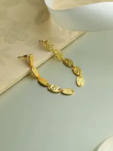 Priyaasi Gold-Toned Contemporary Drop Earrings