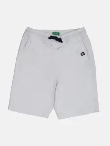 United Colors of Benetton Boys Off White Pure Cotton Shorts