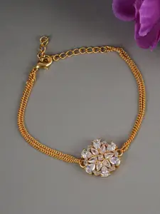 Voylla Women White American Diamond CZ Mangalsutra Bracelet