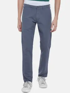 BYFORD by Pantaloons Men Grey Slim Fit Cotton Trousers