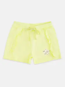 Pantaloons Junior Girls Yellow Shorts