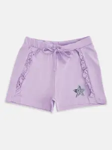 Pantaloons Junior Girls Purple Shorts