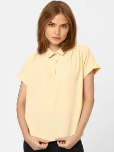 Vero Moda Women Yellow Shirt Style Top