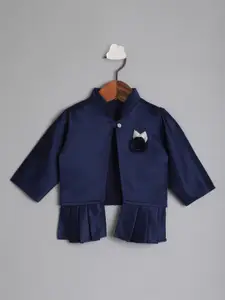 The Magic Wand Girls Navy Blue Party Button Shrug