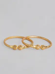AccessHer Set Of 2 Gold-Plated  Bangles