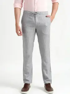 United Colors of Benetton Men Grey Slim Fit Trousers