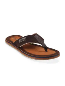 Mochi Men Brown Comfort Slip-On Sandals