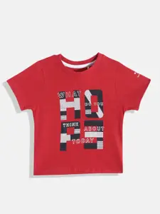 toothless Kids Boys Red & Black Printed T-Shirt