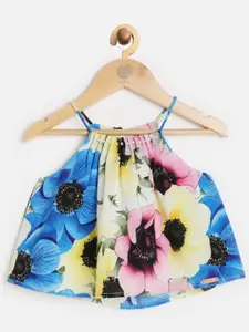 One Friday Girls Multicoloured Floral Printed Top